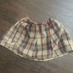 $3-Scottish Plaid Skirt - Black, Cream, and Orange